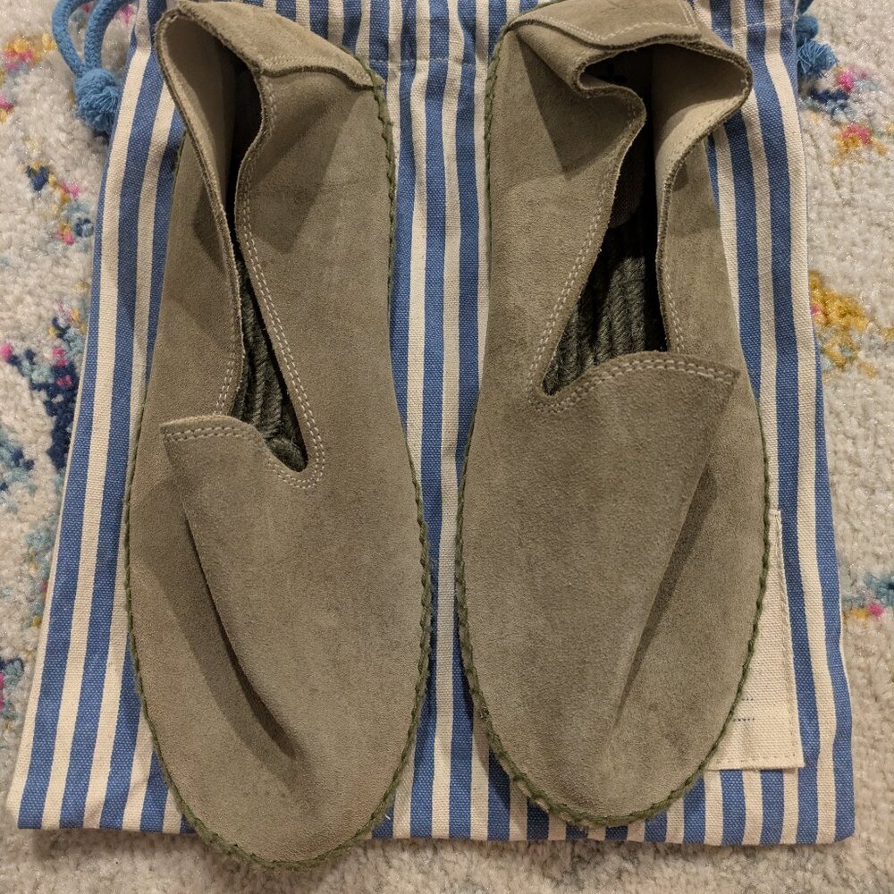 Men’s Manebi Taupe Suede Espadrilles – Size 43 (Unworn)